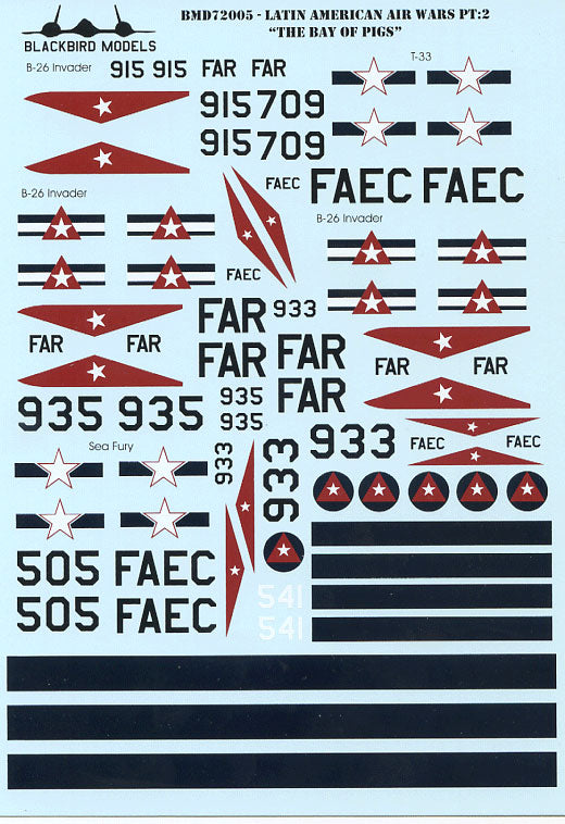 Blackbird BMD72005 1:72 Bay Of Pigs Cuban Air Force