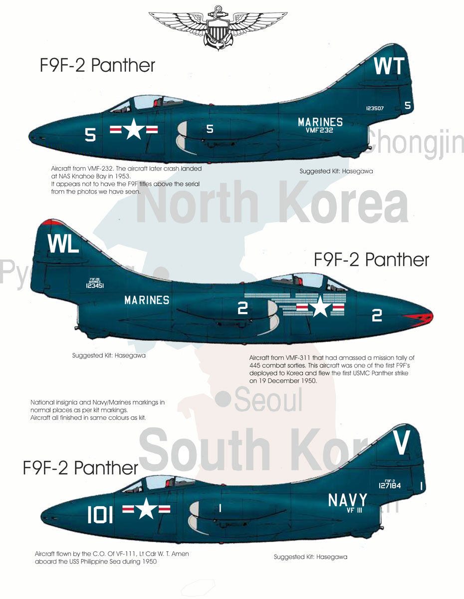 Blackbird BMD72008 1:72 Navy Blues Part 1 Grumman Panthers