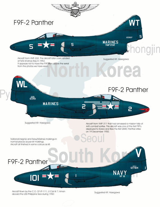Blackbird BMD72008 1:72 Navy Blues Part 1 Grumman Panthers