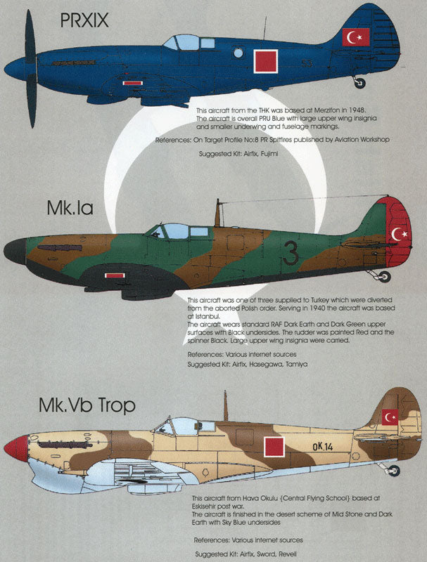 Blackbird BMD72010 1:72 Turkish Supermarine Spitfires