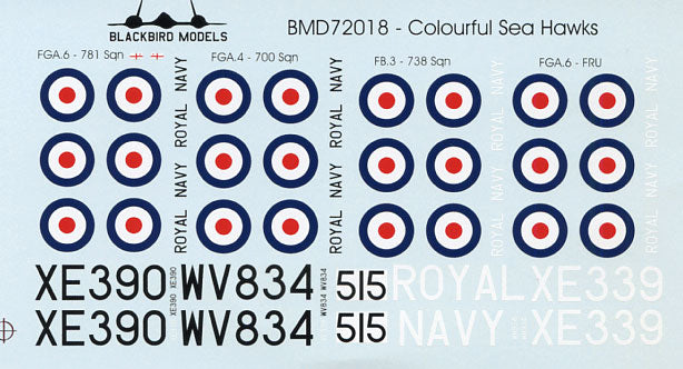Blackbird BMD72018 1:72 Colourful Sea Hawks Decals