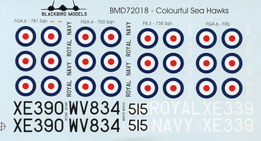 Blackbird BMD72018 1:72 Colourful Sea Hawks Decals