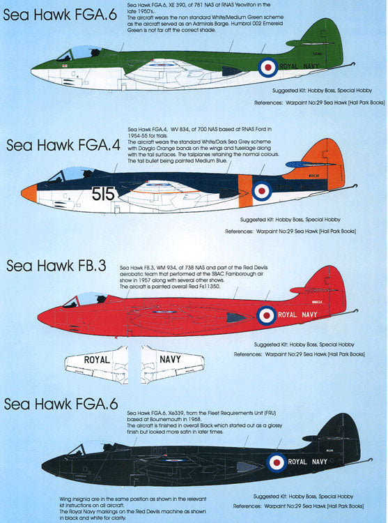 Blackbird BMD72018 1:72 Colourful Sea Hawks Decals