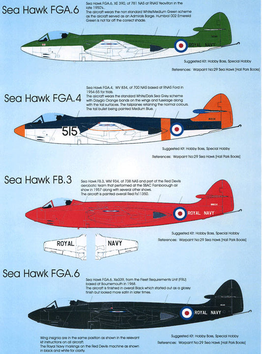 Blackbird BMD72018 1:72 Colourful Sea Hawks Decals
