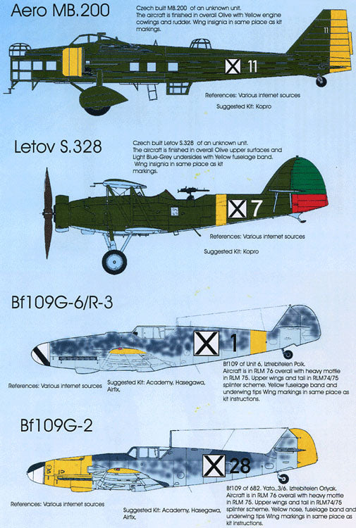 Blackbird BMD72021 1:72 WWII Bulgarian Air Force