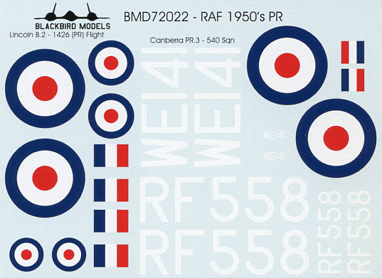 Blackbird Models BMD72022 1:72 RAF 1950's PR Avro Lincoln B.2 RF558 1426