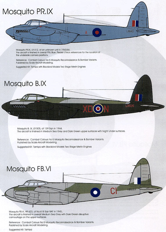 Blackbird Models BMD72025 1:72 de Havilland Mosquito Pt:1 PR.IX LR412