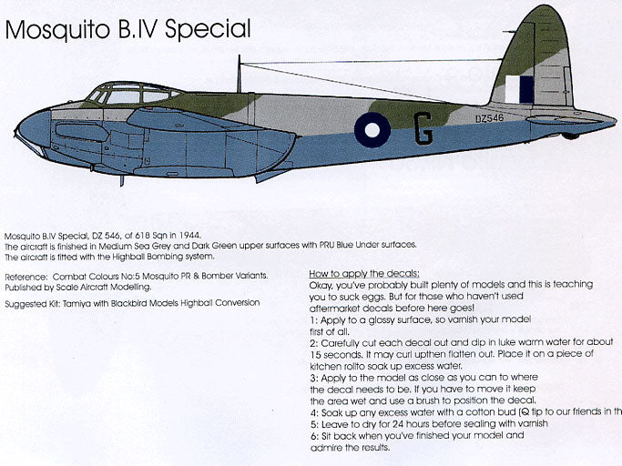 Blackbird BMD72026 1:72 de Havilland Mosquito Part 2