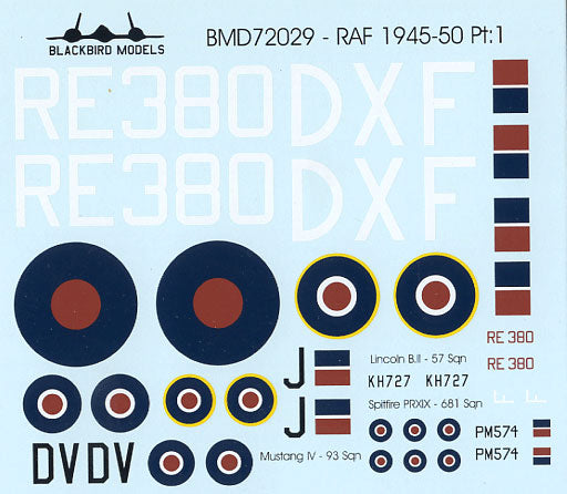 Blackbird BMD72029 1:72 RAF 1945-50 Part 1