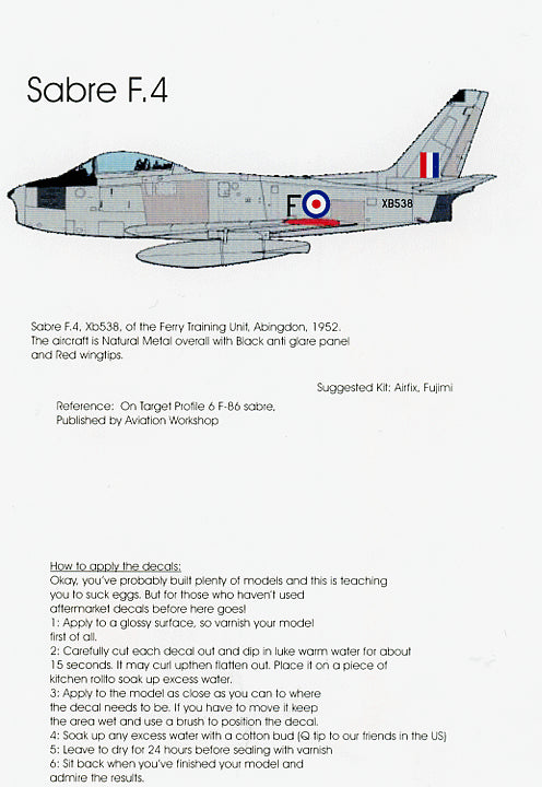 Blackbird BMD72044 1:72 RAF Post War Pt:2 Lancastrian/Whirlwind/Sabre