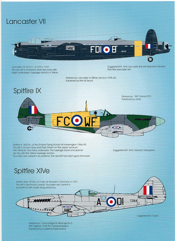 Blackbird BMD72046 1:72 Post War RAF Pt:3 Lancaster/Spitfire Decals