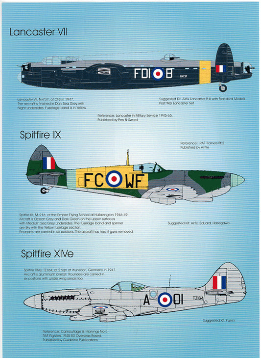 Blackbird BMD72046 1:72 Post War RAF Pt:3 Lancaster/Spitfire Decals