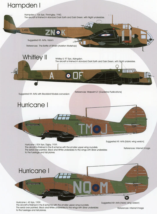 Blackbird Models BMD72053 1:72 Early War RAF Pt:2