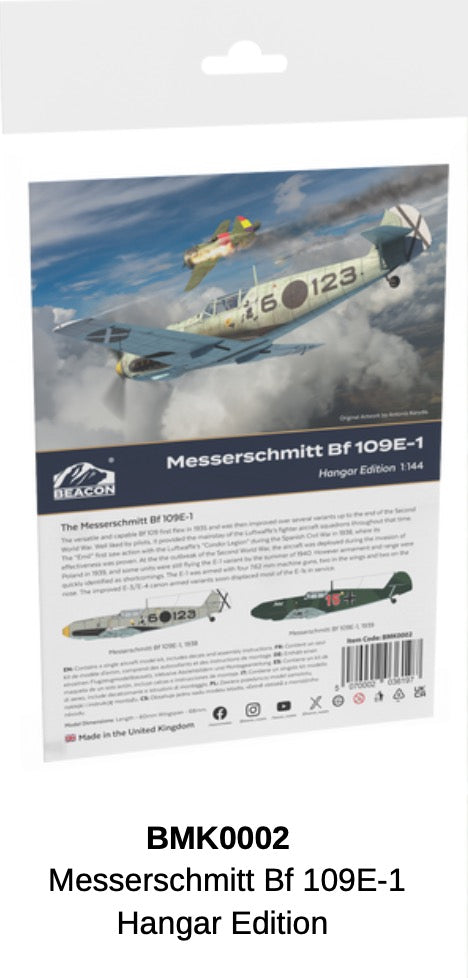 Beacon Models BMK0002 1:144 Messerschmitt Bf-109E-1 Hangar Edition