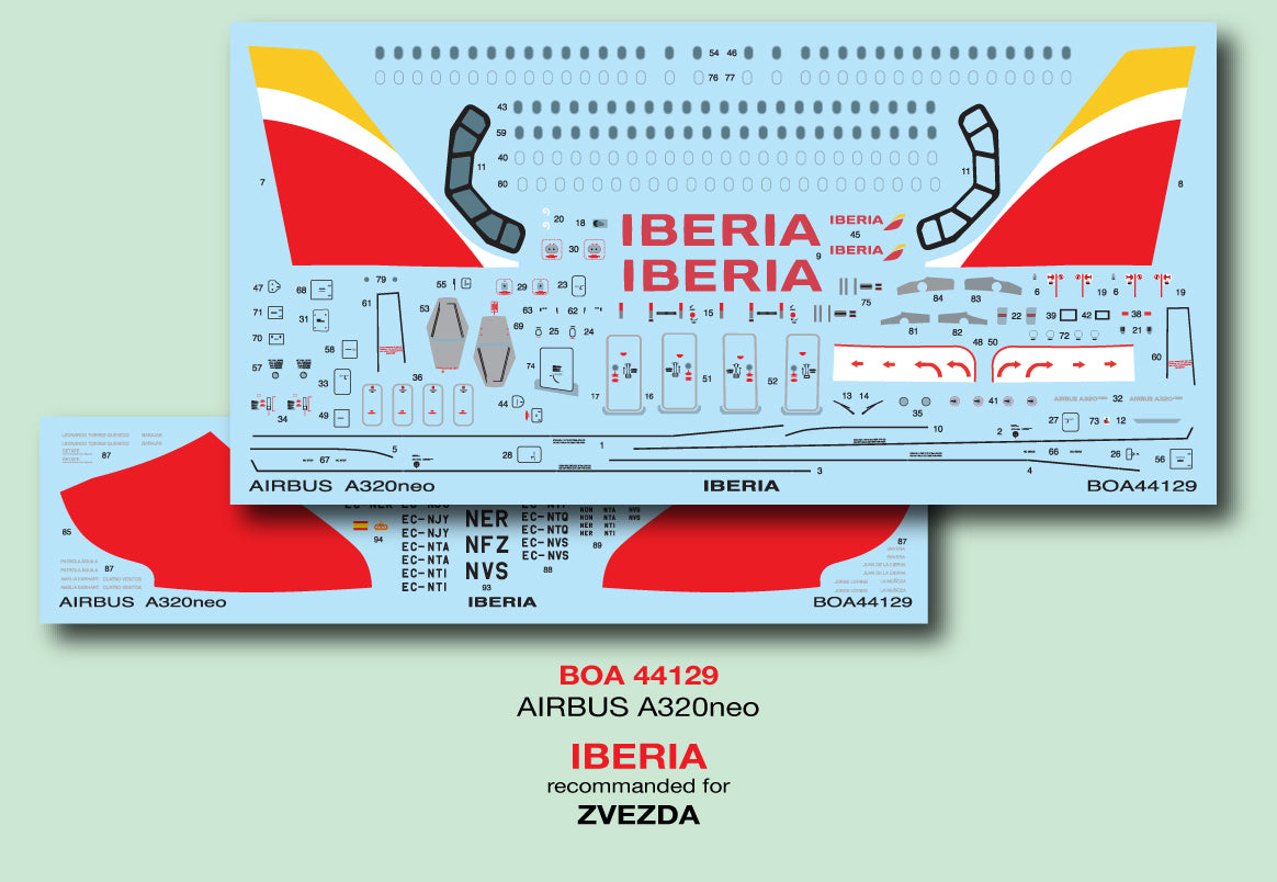 Boa Decals BOA144129 1:144 Airbus A320neo Iberia