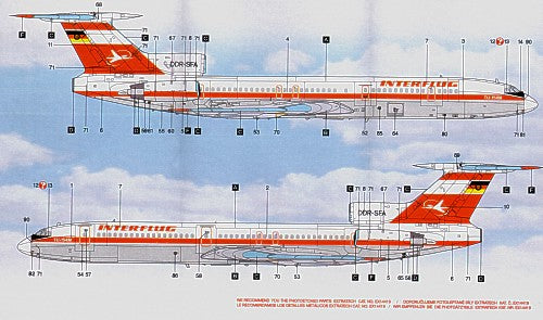 Boa Decals BOA14429 1:144 Tupolev Tu-154M INTERFLUG
