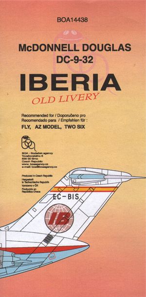 Boa Decals BOA14438 1:144 Douglas DC-9-32 Iberia Old Livery