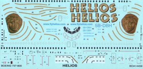 Boa Decals BOA14459 1:144 Boeing 737-800 HELIOS