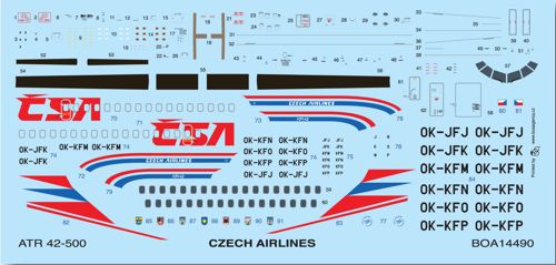 Boa Decals BOA14490 1:144 ATR ATR-42-500 CZECH AIRLINES
