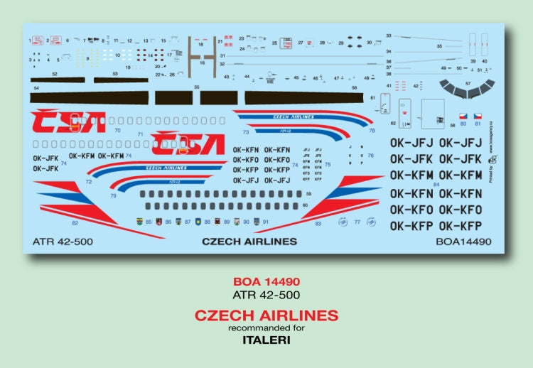 Boa Decals BOA14490 1:144 ATR ATR-42-500 CZECH AIRLINES