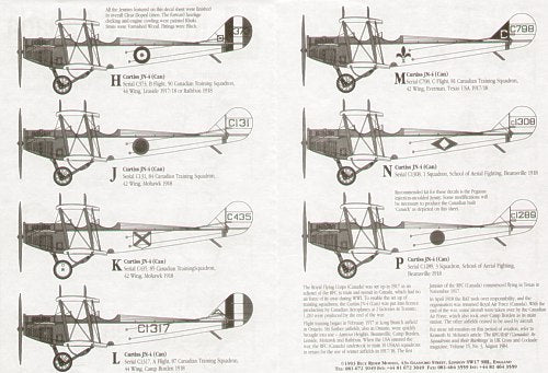 Blue Rider BR226 1:72 Curtiss Jennies in the USA and Canada