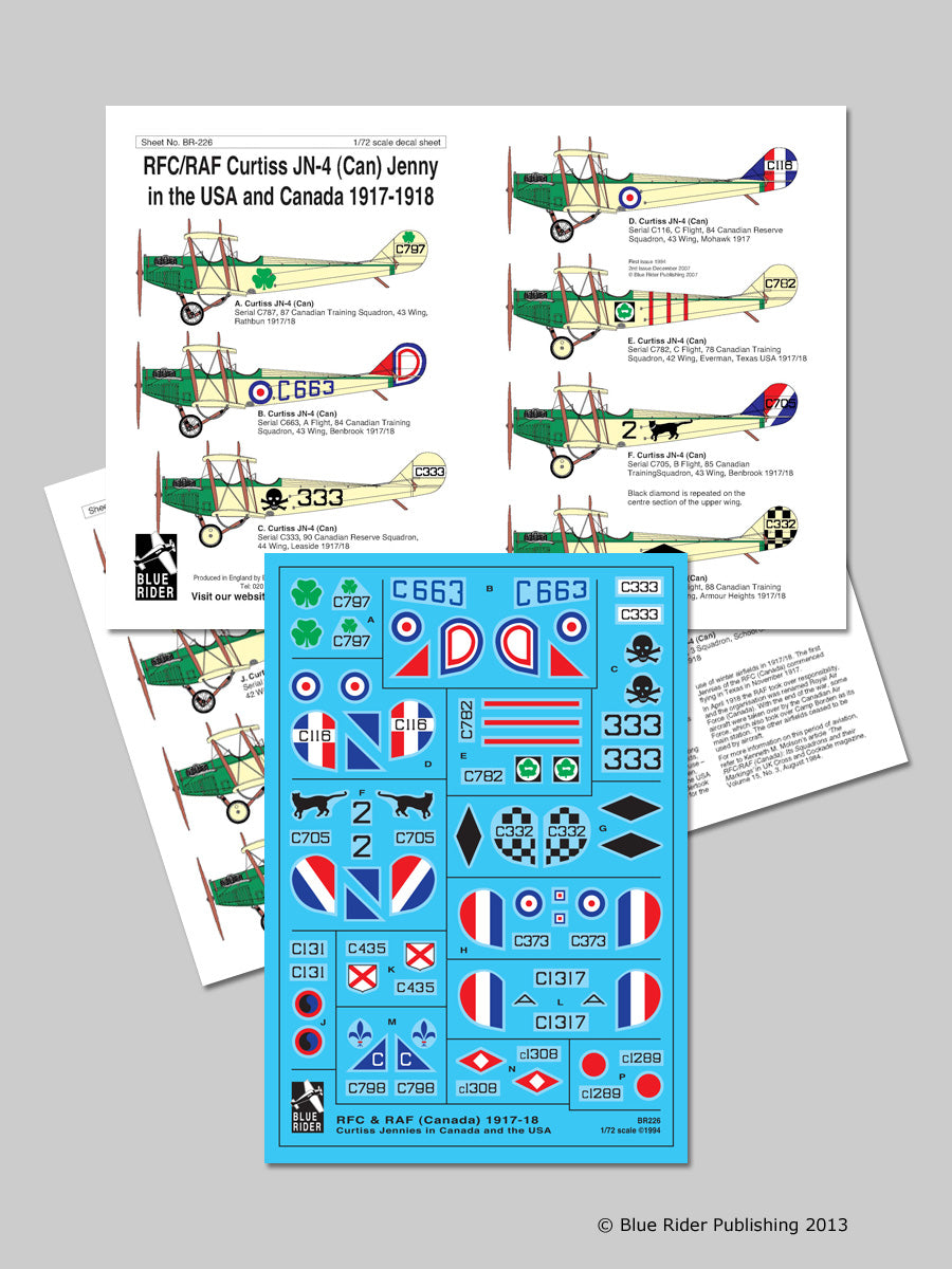 Blue Rider BR226 1:72 Curtiss Jennies in the USA and Canada