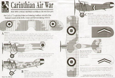 Blue Rider BR230 1:72 Carinthian Air War Slovenian Air Units Part 2.