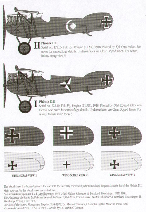 Blue Rider BR239 1:72 Phonix D.I and D.II Markings