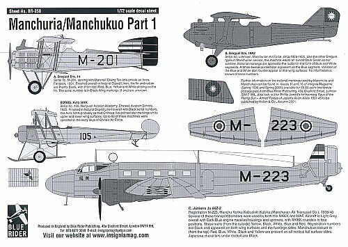 Blue Rider BR256 1:72 Manchurua/Manchukuo Part 1.