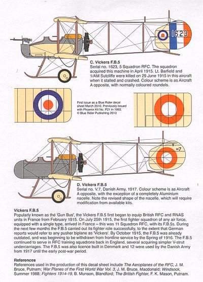 Blue Rider BR259 1:72 Vickers F.B.5