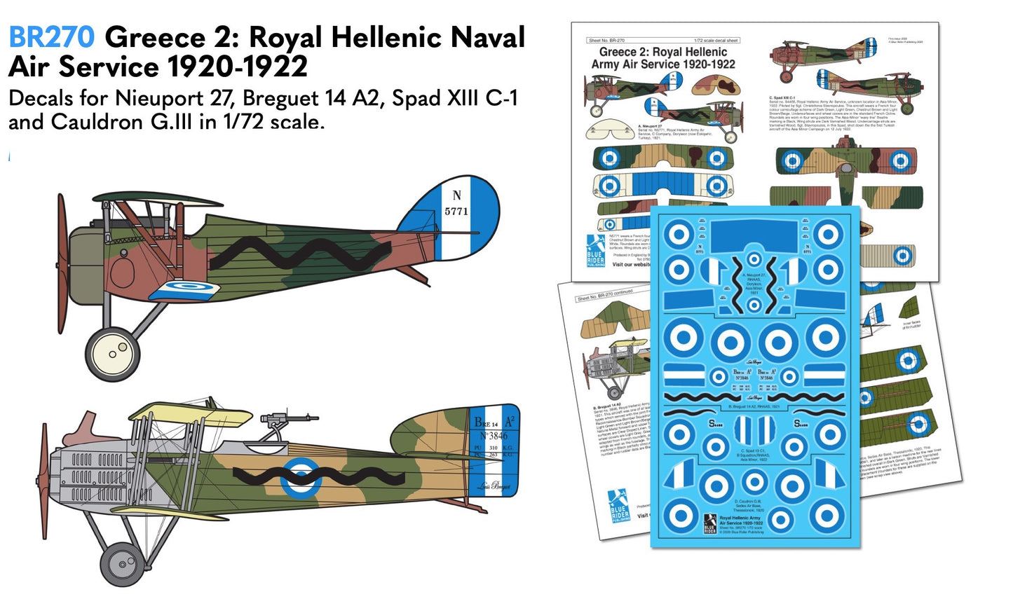 Blue Rider BR270 1:72 Greece 2: Royal Hellenic Navy 1920-1922