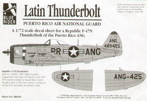 Blue Rider BR305 1:72 Republic P-47N Thunderbolt