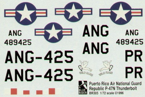 Blue Rider BR305 1:72 Republic P-47N Thunderbolt