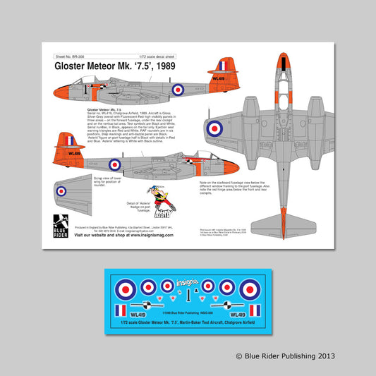 Blue Rider BR308 1:72 Gloster Meteor F.7.5
