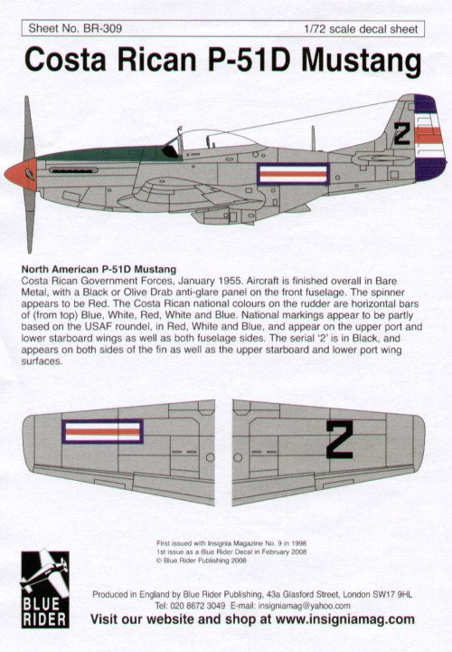 Blue Rider BR309 1:72 North-American P-51D Mustang