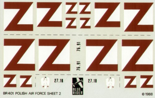 Blue Rider BR401 1:72 1918 Polish Air Force Markings 2