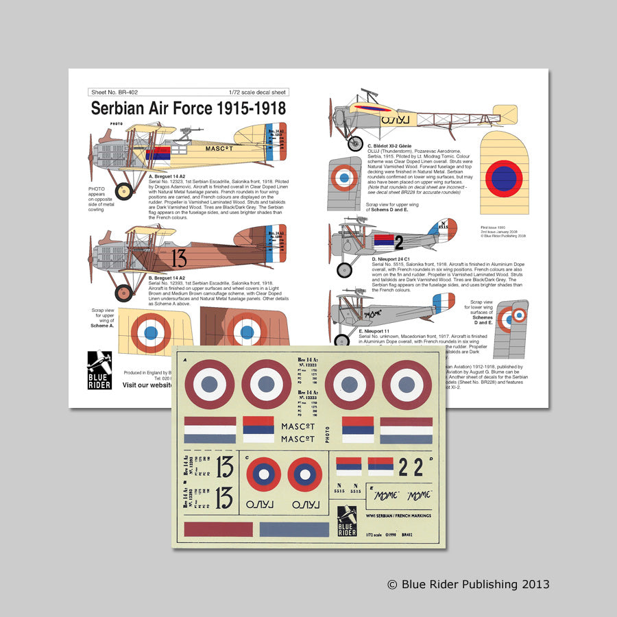 Blue Rider BR402 1:72 Serbian/French WWI