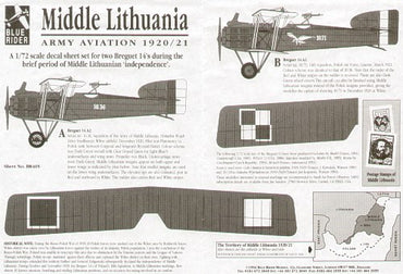 Blue Rider BR405 1:72 Middle Lithuania Army Aviation 1920/21