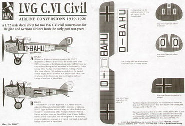 Blue Rider BR407 1:72 LVG C.VI Civil 191-20