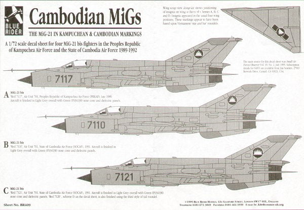 Blue Rider BR409 1:72 Mikoyan MiG-21bis
