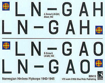 Blue Rider BR413 1:72 Hirdens Flykorps 1942-1945 Gliders