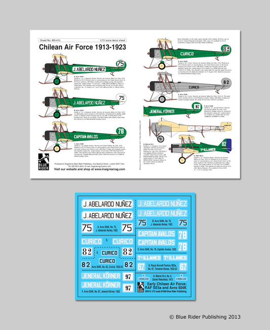 Blue Rider BR415 1:72 Chilean Air Force 1913-23