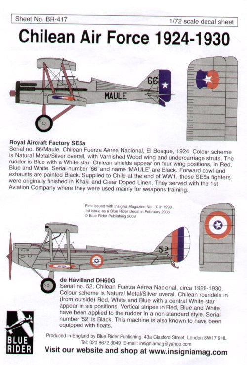 Blue Rider BR417 1:72 Chilean Air Force