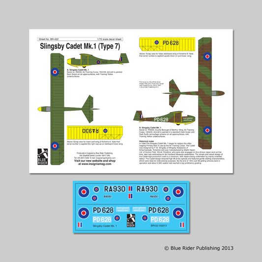 Blue Rider BR422 1:72 Slingsby Kirby Cadet Mk.1