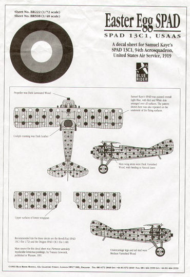 Blue Rider BR508 1:48 SPAD 13C