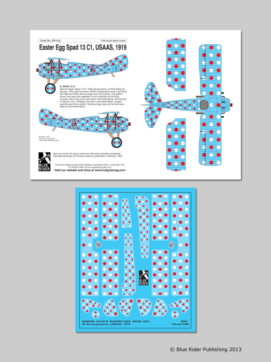 Blue Rider BR508 1:48 SPAD 13C
