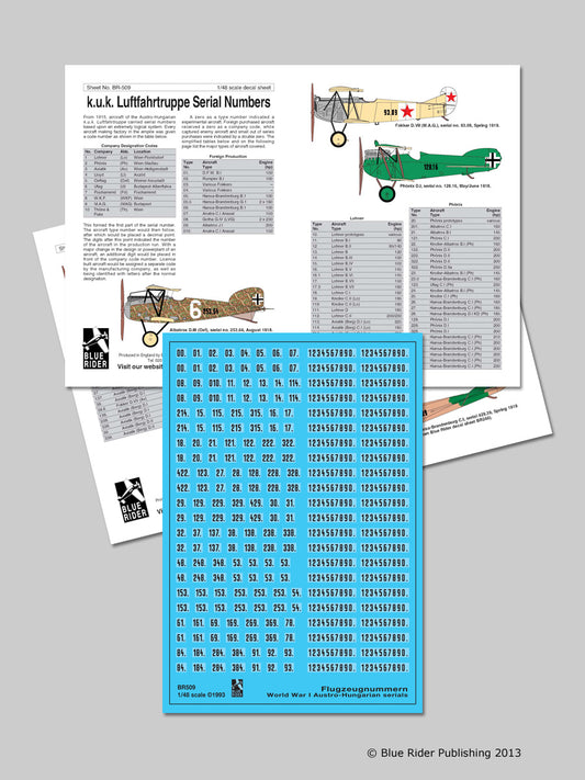 Blue Rider BR509 1:48 WWI Austro-Hungarian serials 1916-1918