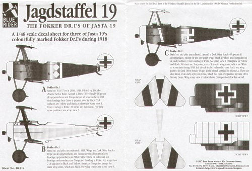 Blue Rider BR512 1:48 Fokker Dr.I Triplane