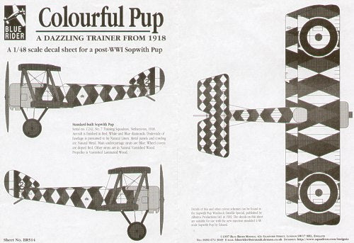 Blue Rider BR514 1:48 Colourful Sopwith Pup 1918