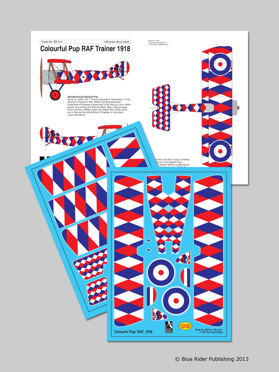 Blue Rider BR514 1:48 Colourful Sopwith Pup 1918